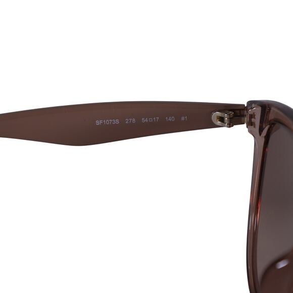 Salvatore Ferragamo Round Cat Eye Sunglasses-Transparent Sand/Sand Gradient-NWT - Picture 7 of 10